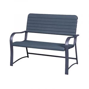 Banca de plástico para jardin color gris