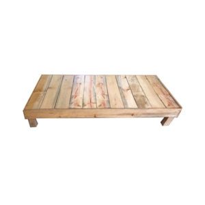 Base de madera tamaño matrimonial en madera de pino sin acabados
