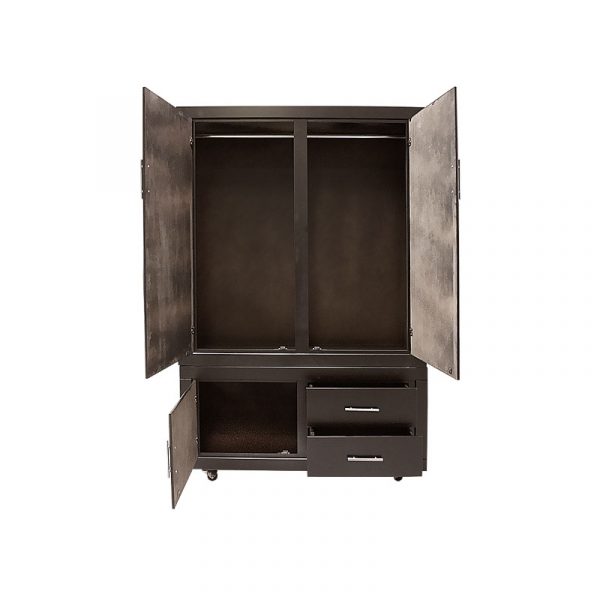 Ropero con 2 cajones y zapatera, espacio para colgar ropa