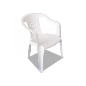 Silla de plástico color blanca modelo confort