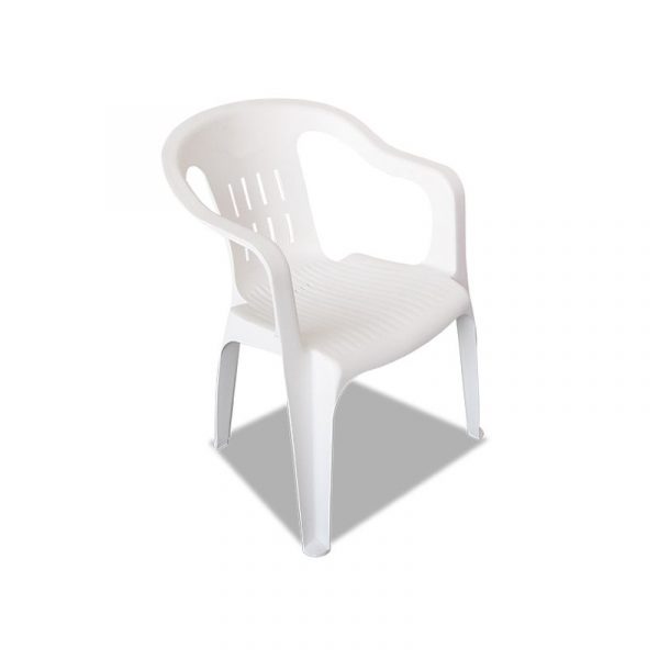 Silla de plástico color blanca modelo confort