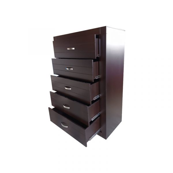 Cajonera Gutierrez Kendra color chocolate de 5 cajones