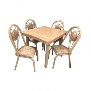 Antecomedor Estocolmo en color Beige de 4 Sillas de grueso calibre muy resistente