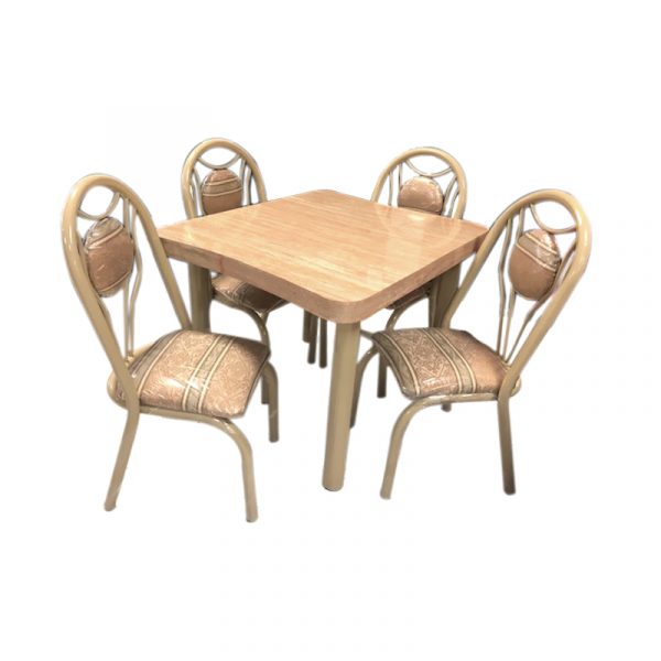 Antecomedor Estocolmo en color Beige de 4 Sillas de grueso calibre muy resistente