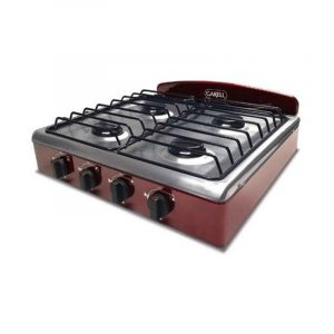 Estufa de Mesa de 4 quemadores y cubierta de acero inoxidable